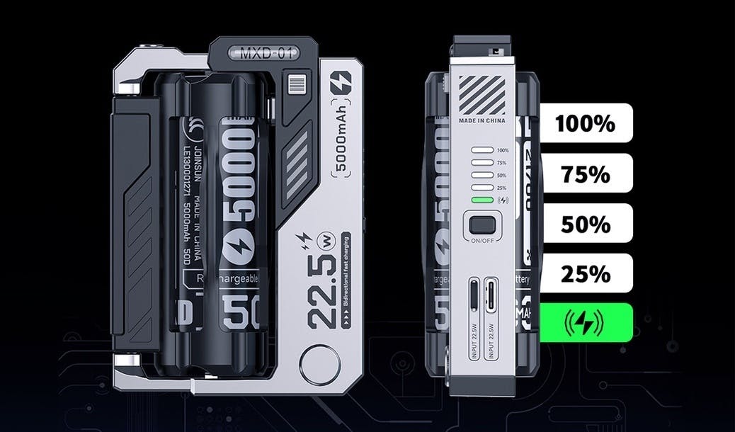 瞬速バッテリー交換＆2WAY充電対応！パワフルな22.5W双方向充電