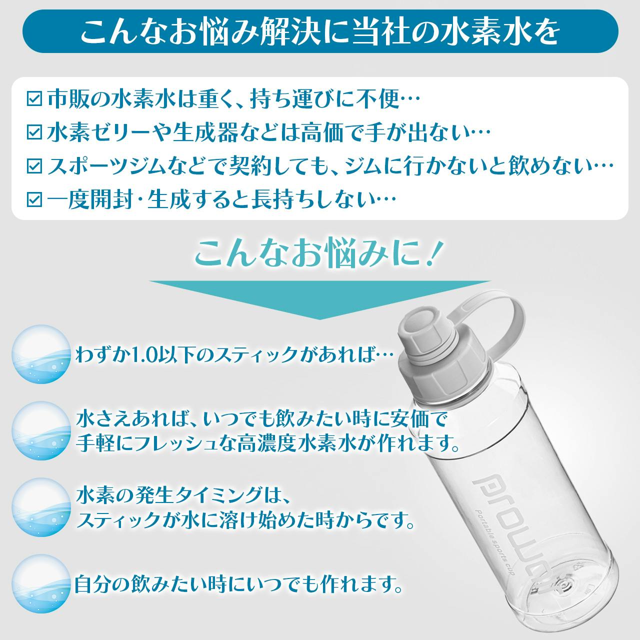 水素水、1gの革命に挑戦!1gのスティックから水素水の新しい 水素水、1gの革命に挑戦!1gのスティックから水素水の新しい