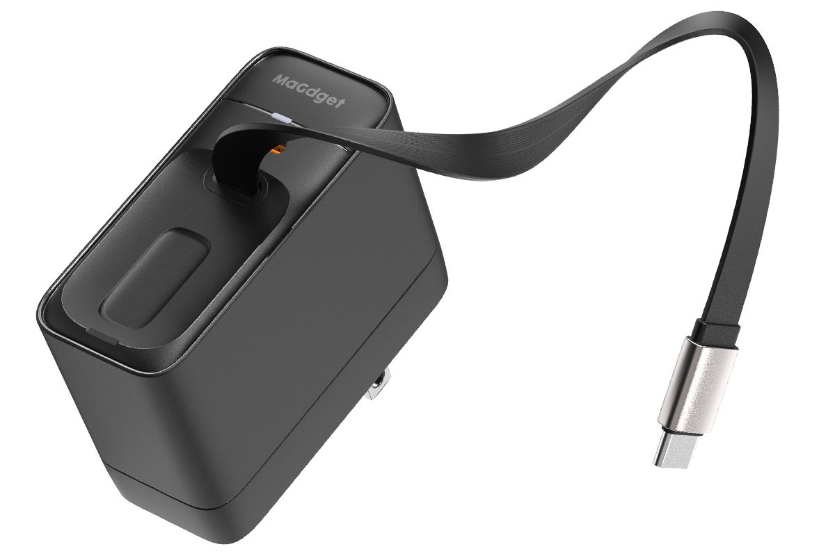 荷物を減らすスマート充電セット！巻取り式アダプター＆Qi2薄型