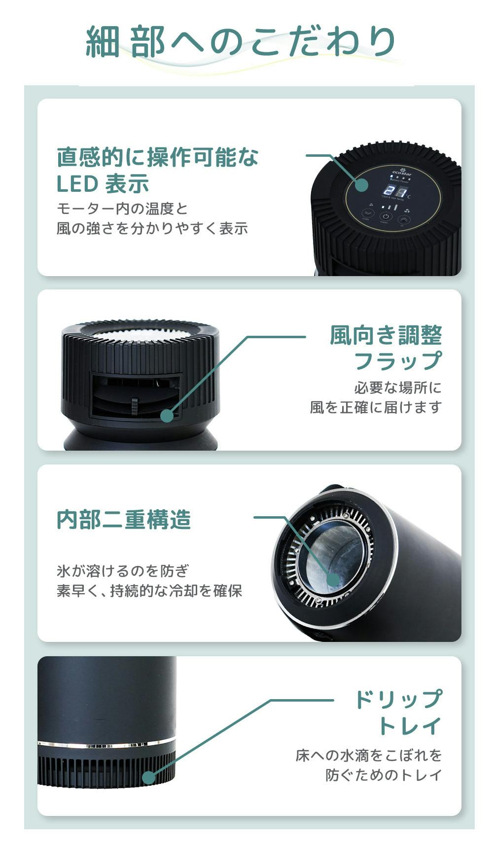 冷媒に電気を使わないエコな冷風機。湿気を出さないドライ