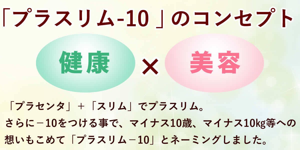 「プラスリム‐10」のコンセプトは健康×美容