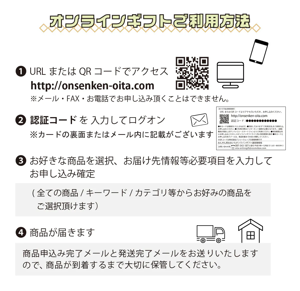 オンラインギフトご利用方法