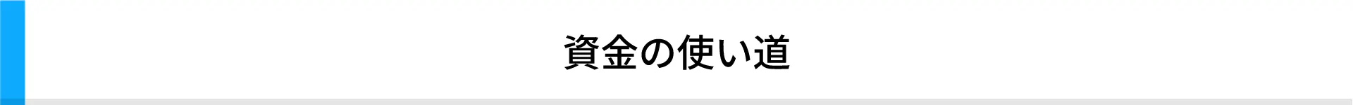 資金の使い道