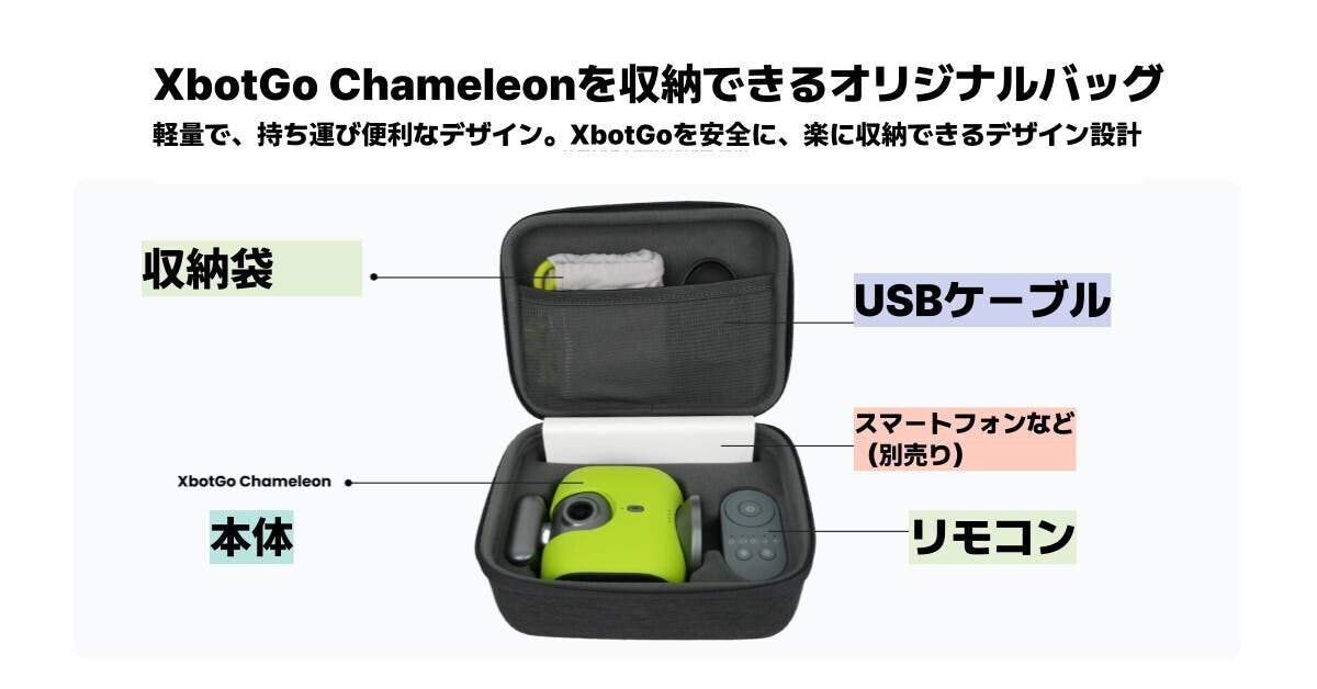 お客様の声にお応え、【XbotGo Chameleon】の収納ケース販売