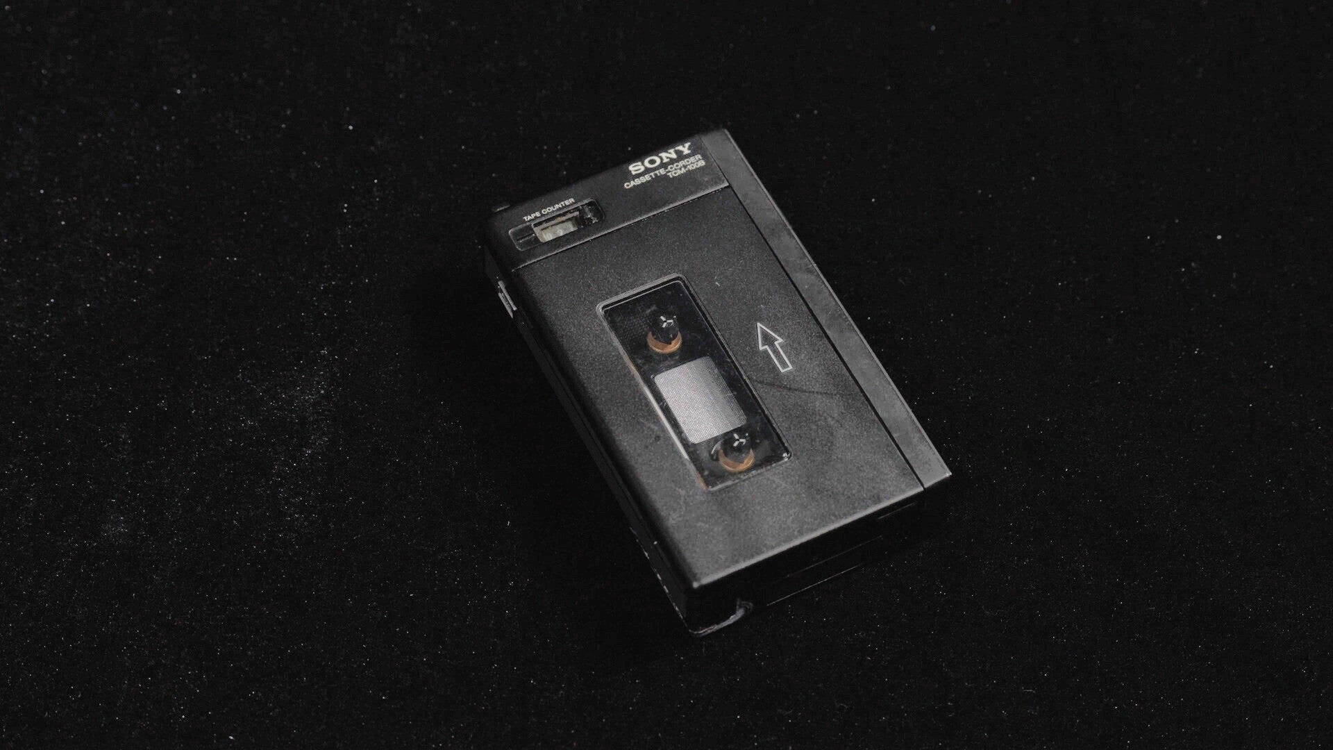 演説を練習したカセットテープレコーダー