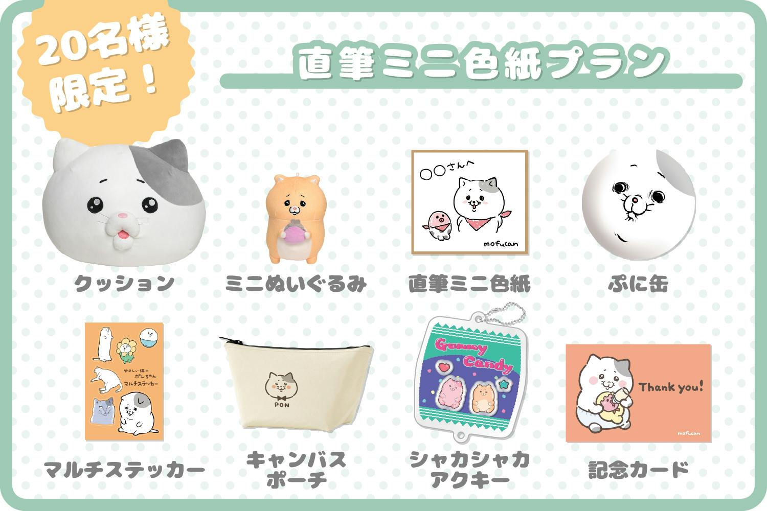 30名限定 直筆色紙付プラン 泣きむし猫のキィちゃん モフ缶 SNSで大人気！「モフ缶」の「泣きむし猫のキィちゃん」がましゅ