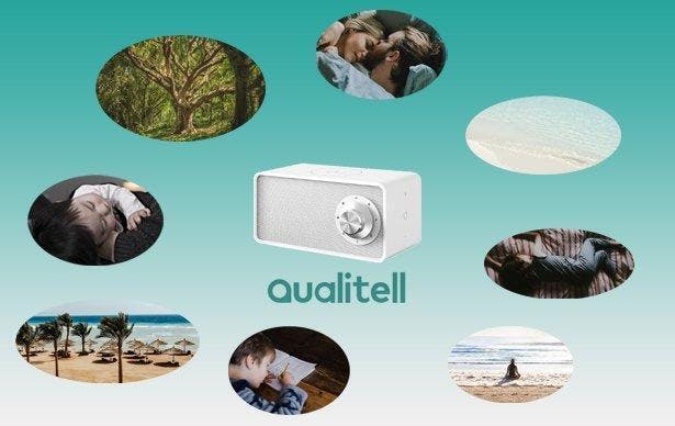 音で睡眠をサポート ホワイトノイズスピーカー Qualitell Campfire キャンプファイヤー
