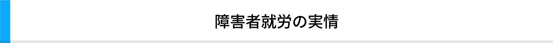 障害者就労の実情