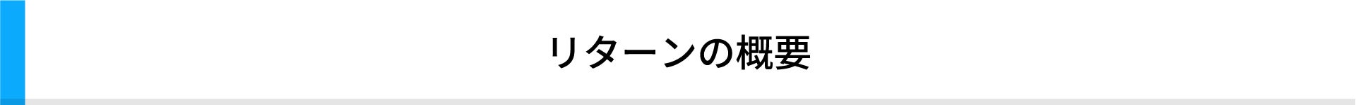 リターンの概要