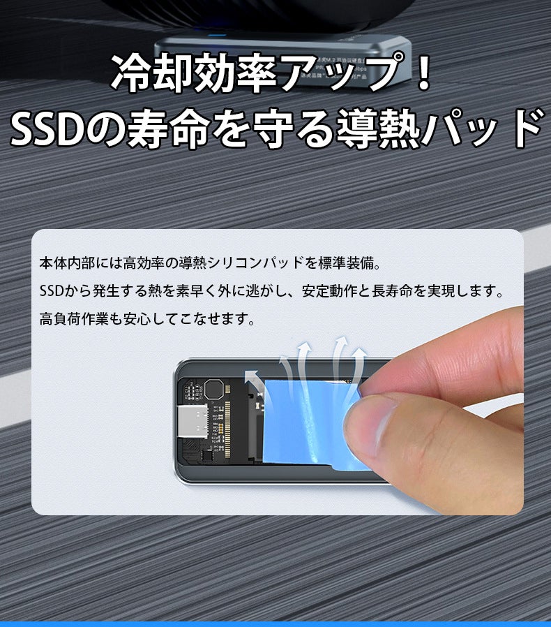 データ保存はこれ一択】最大4TBの超大容量ポータブルSSDケース｜K223
