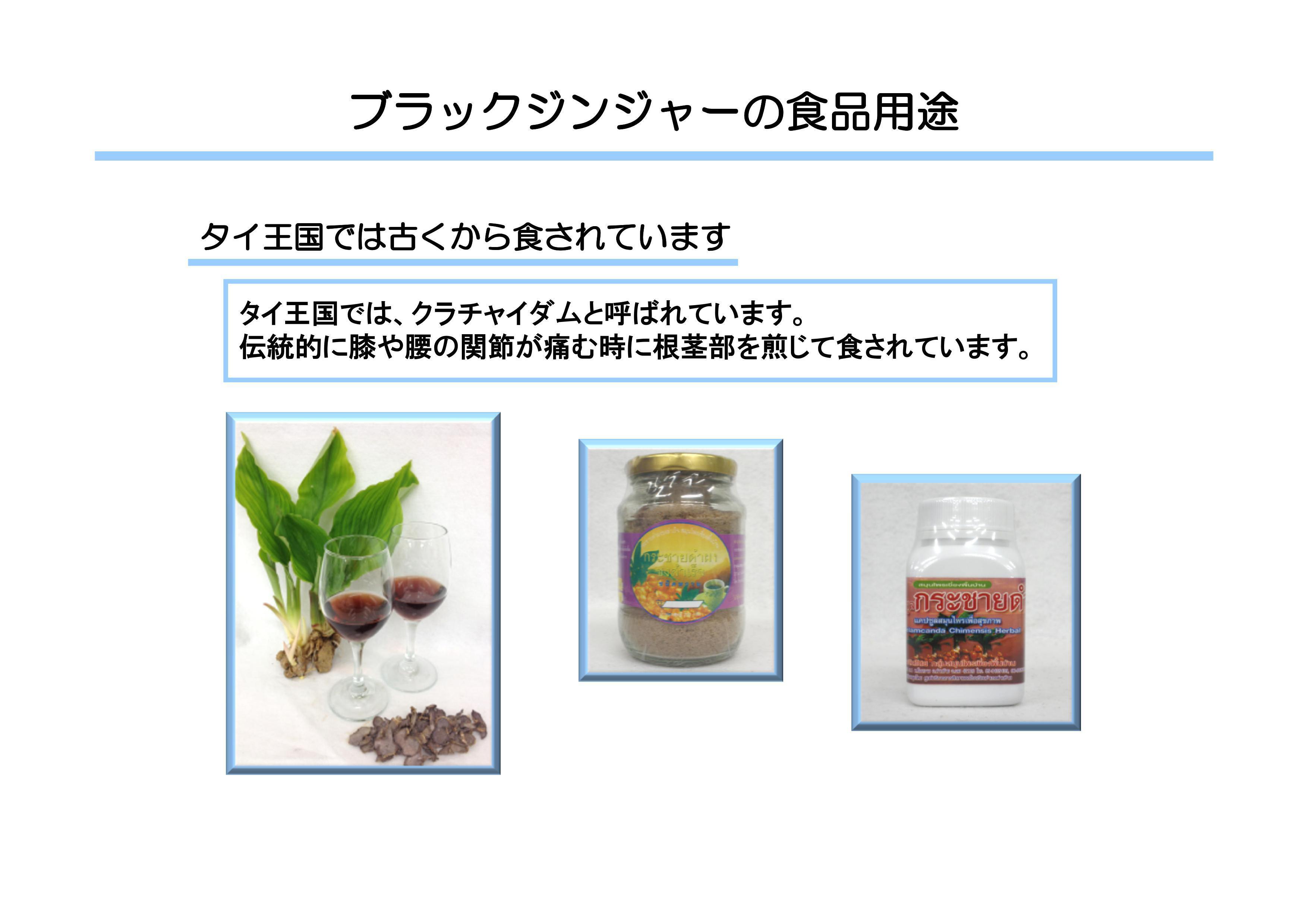 ブラックジンジャー食品用途