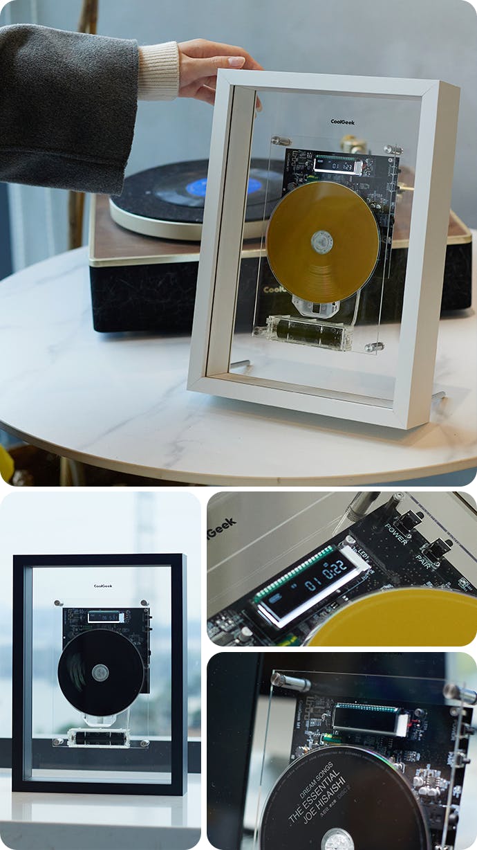 壁掛け＆卓上置き式ポータブルCDプレーヤー「CoolGeek M1」 - CAMPFIRE