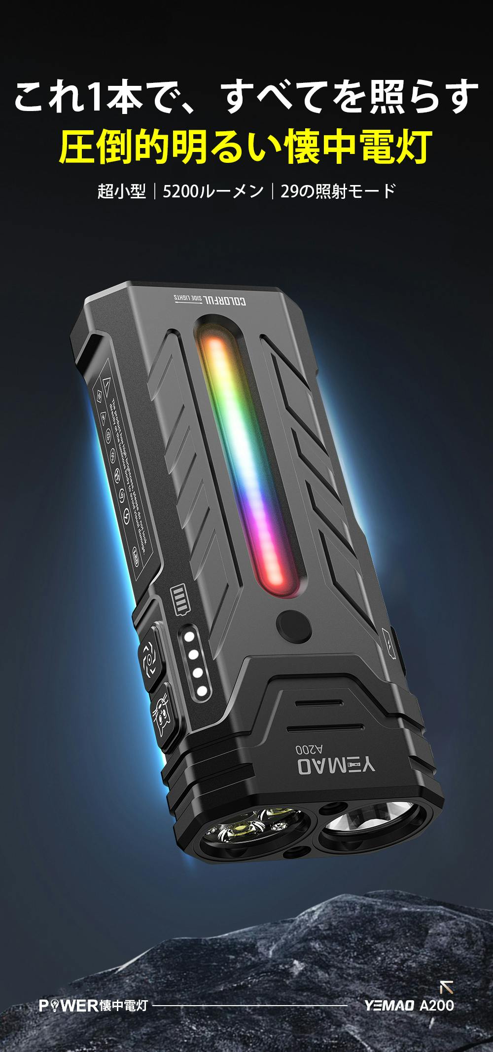 ラ*ン様 YEMAO A200/最大5200lm/LOOP GEAR と同じ様な YEMAO A200/最大5200lm/LOOP GEAR と同じ様なライトです