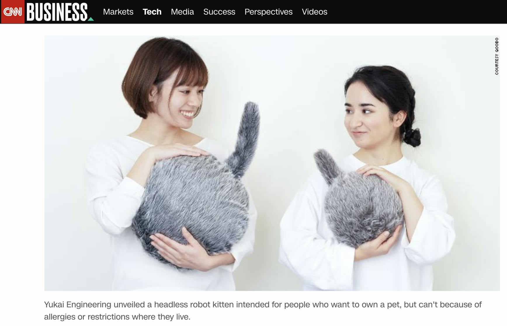 ユカイ工学 Qoobo クーボ ハスキーグレー セラピークッション(未使用品