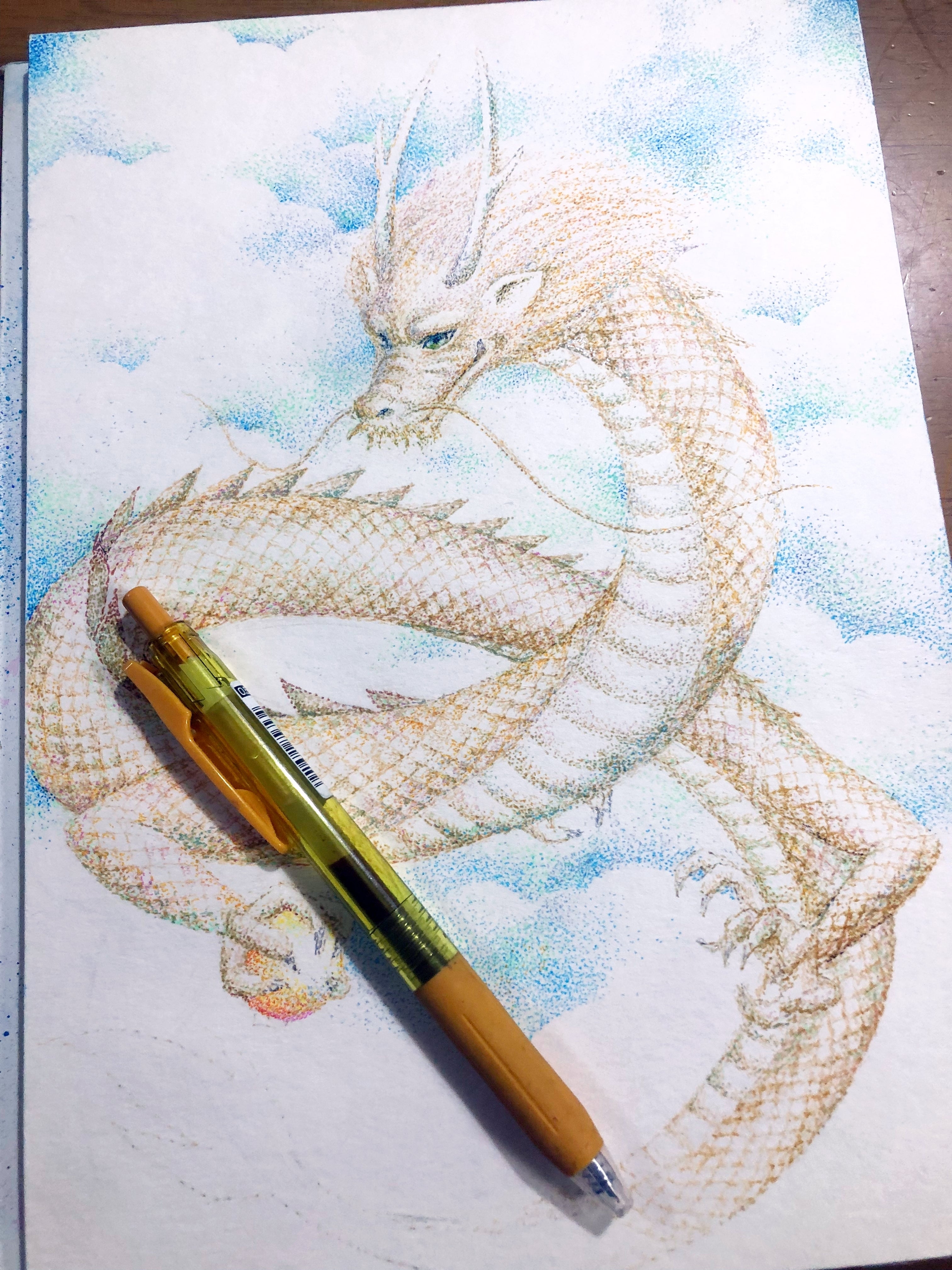 静かなる守護者「点描で描いた龍」画集化プロジェクト。慈愛の龍たちを