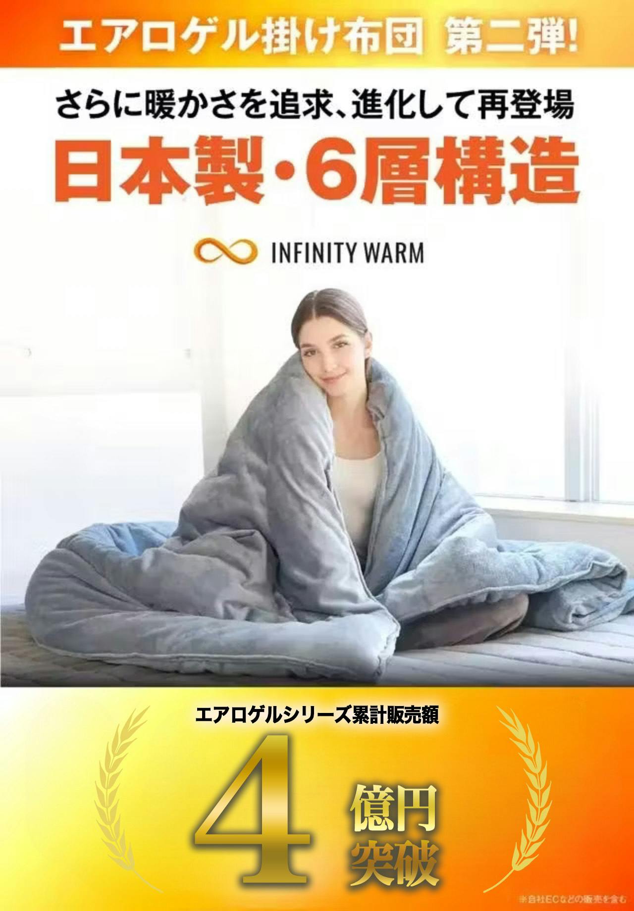 実証-78.5℃】真冬でも1枚で完結！薄さ3cm洗える『エアロゲル掛けふとん