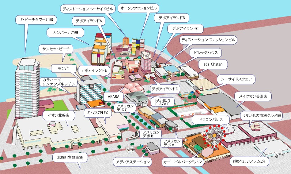 沖縄　アメリカンビレッジ　マップ