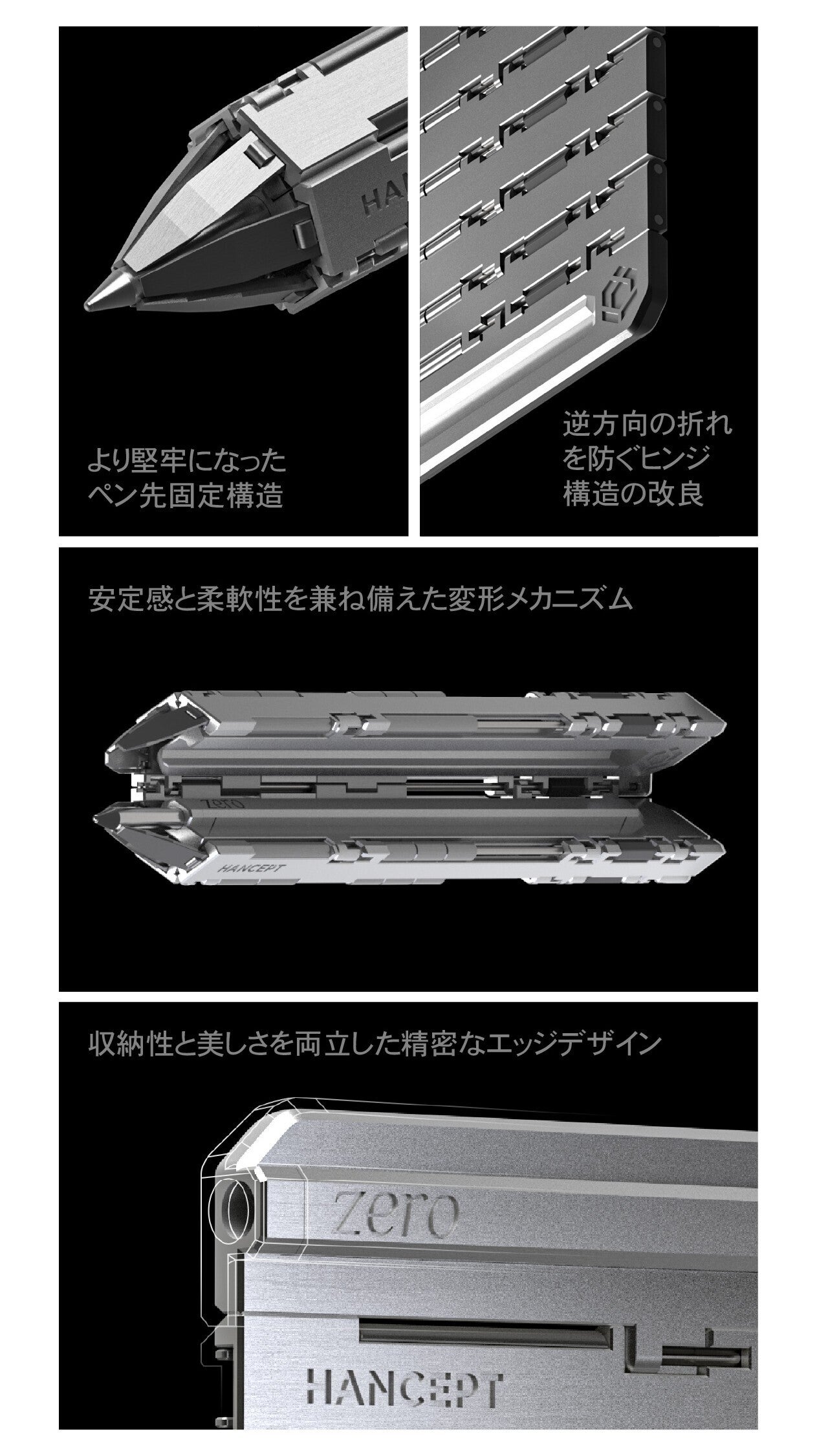 カードサイズの精密フォルダブルペン HANCEPT ZERO MKⅡ - CAMPFIRE
