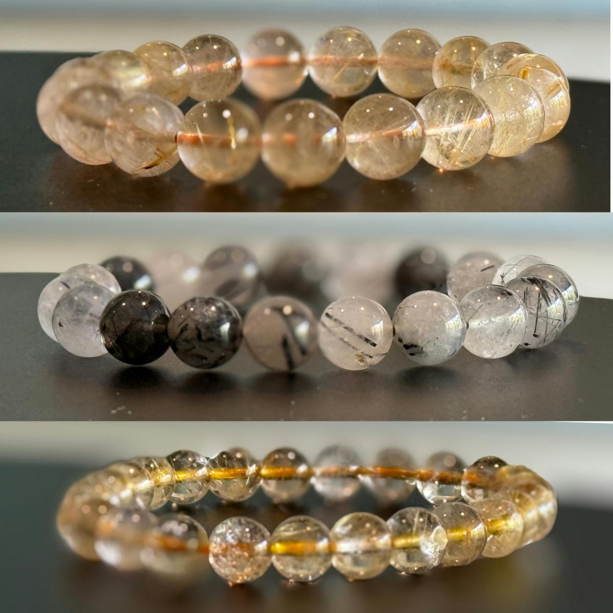 天然石ブレスレット  ハイクオリティー ルチルクオーツ ルチルクォーツ ブレスレット | 高品質天然石 - 高品質天然石の