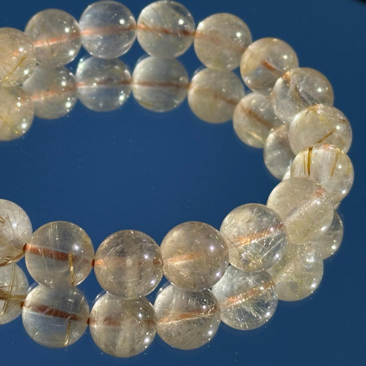 天然石ブレスレット  ハイクオリティー ルチルクオーツ 四神獣・ルチルクォーツ・ガーネット ブレスレット ｜ 天然石通販の4976堂