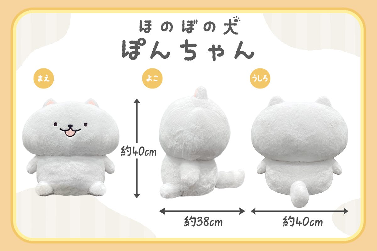 ほのぼの犬 ぽんちゃん』BIGぬいぐるみ化プロジェクト - CAMPFIRE