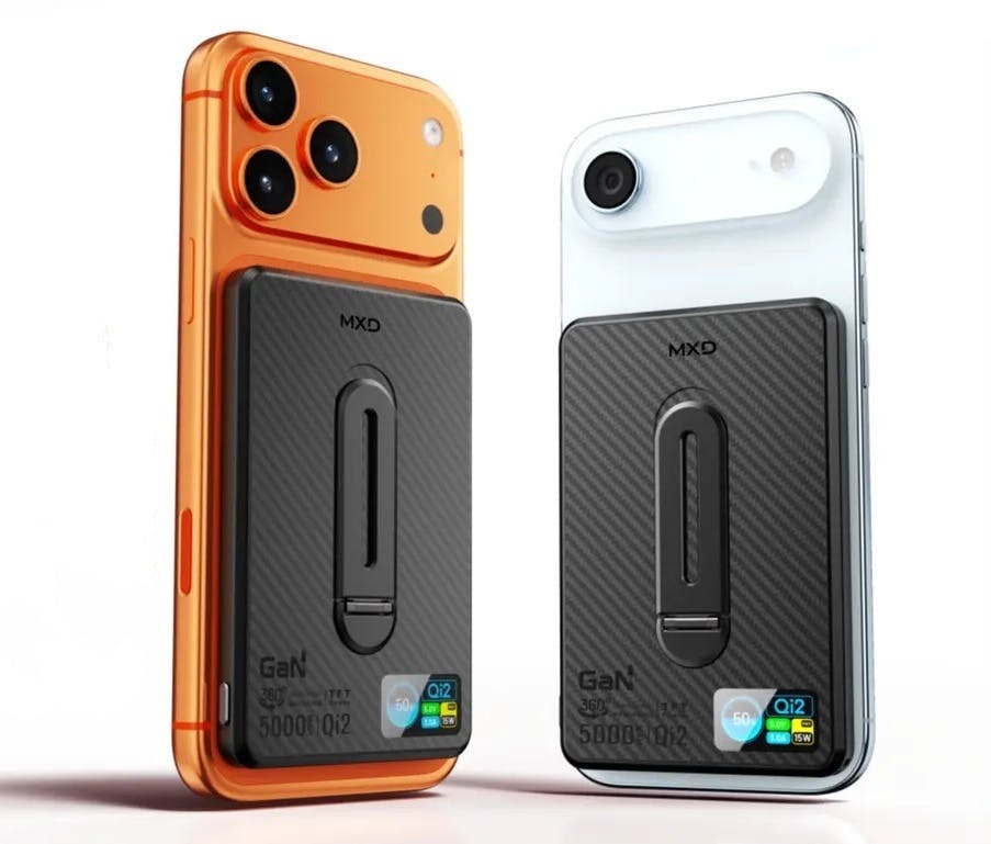 充電が見える×360°回転スタンド！高速ワイヤレスマグネット式モバイル