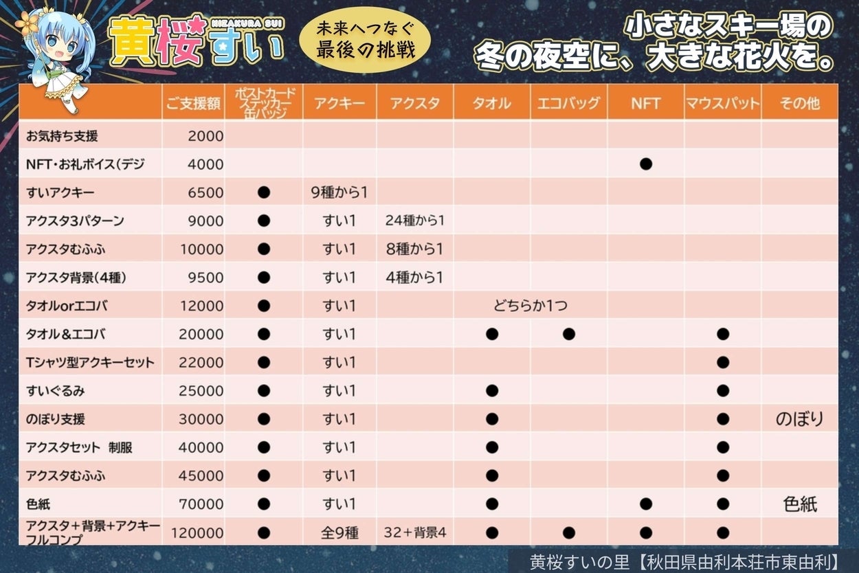 小さなスキー場の冬夜空に、大きな花火を。―黄桜すいと未来へつなぐ