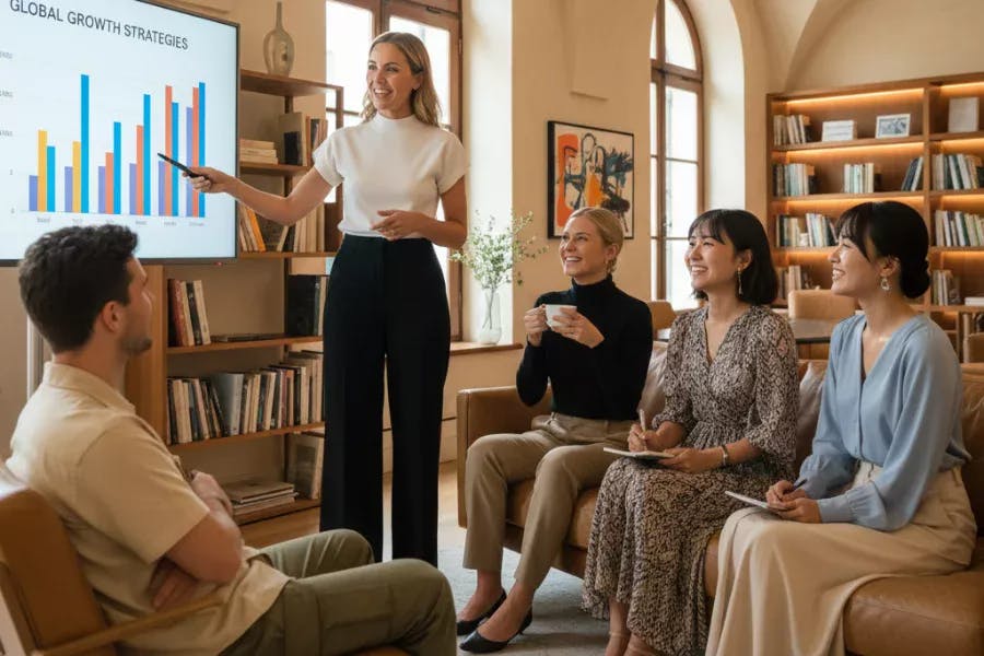 英会話ラウンジの画像。toC向けセミナーの様子。