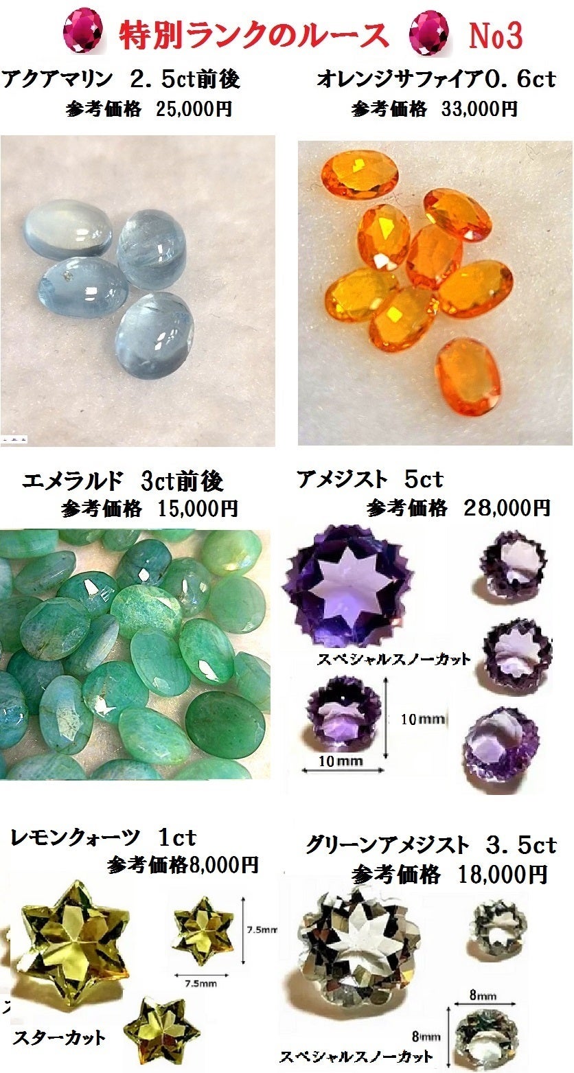 直輸入の天然石ルースを多くの方に宝石お楽しみ袋としてと提供したい