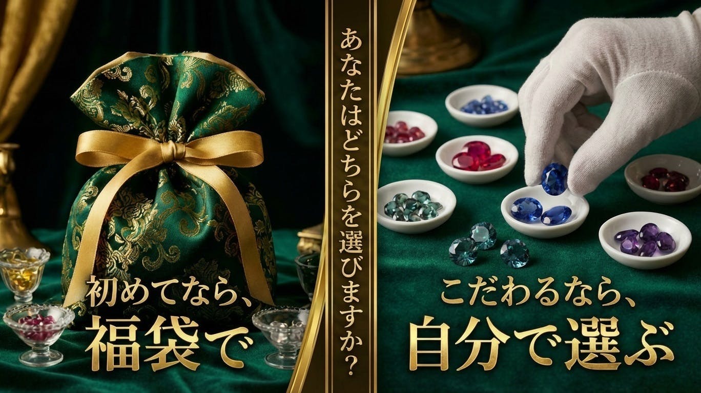 直輸入の天然石ルースを多くの方に宝石お楽しみ袋としてと提供したい