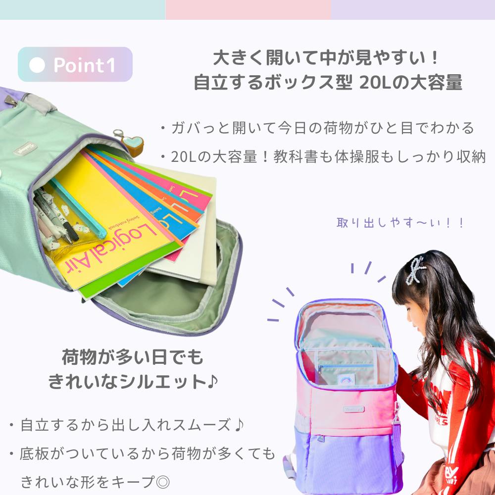 レインボーガール なないろキッズリュック(ボックスタイプ) 7