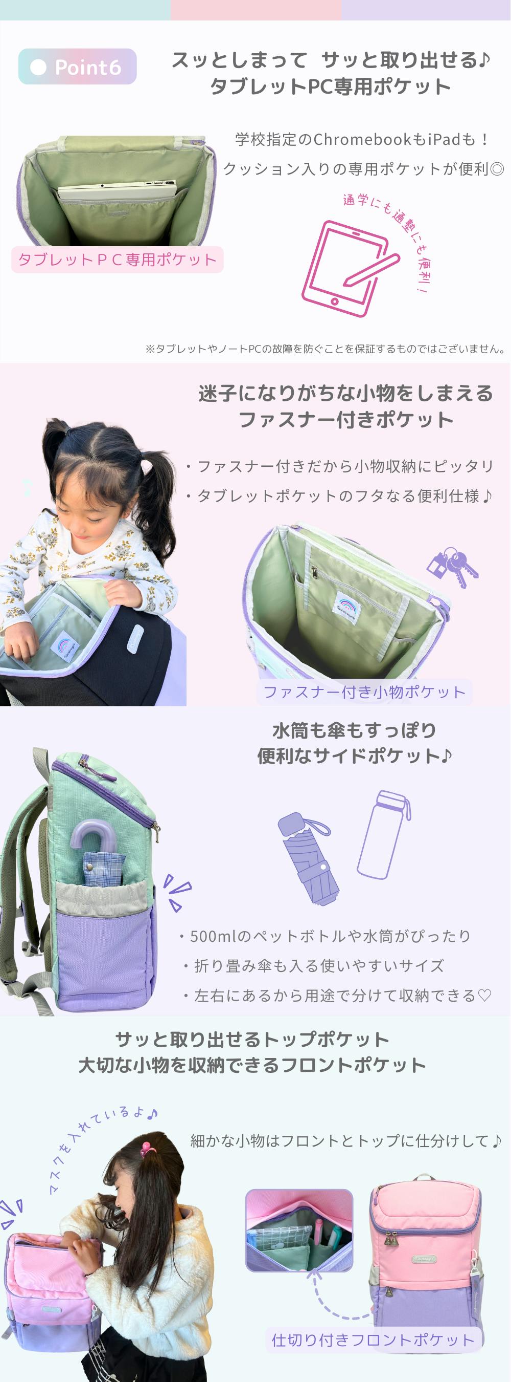 レインボーガール なないろキッズリュック（ボックスタイプ） 9