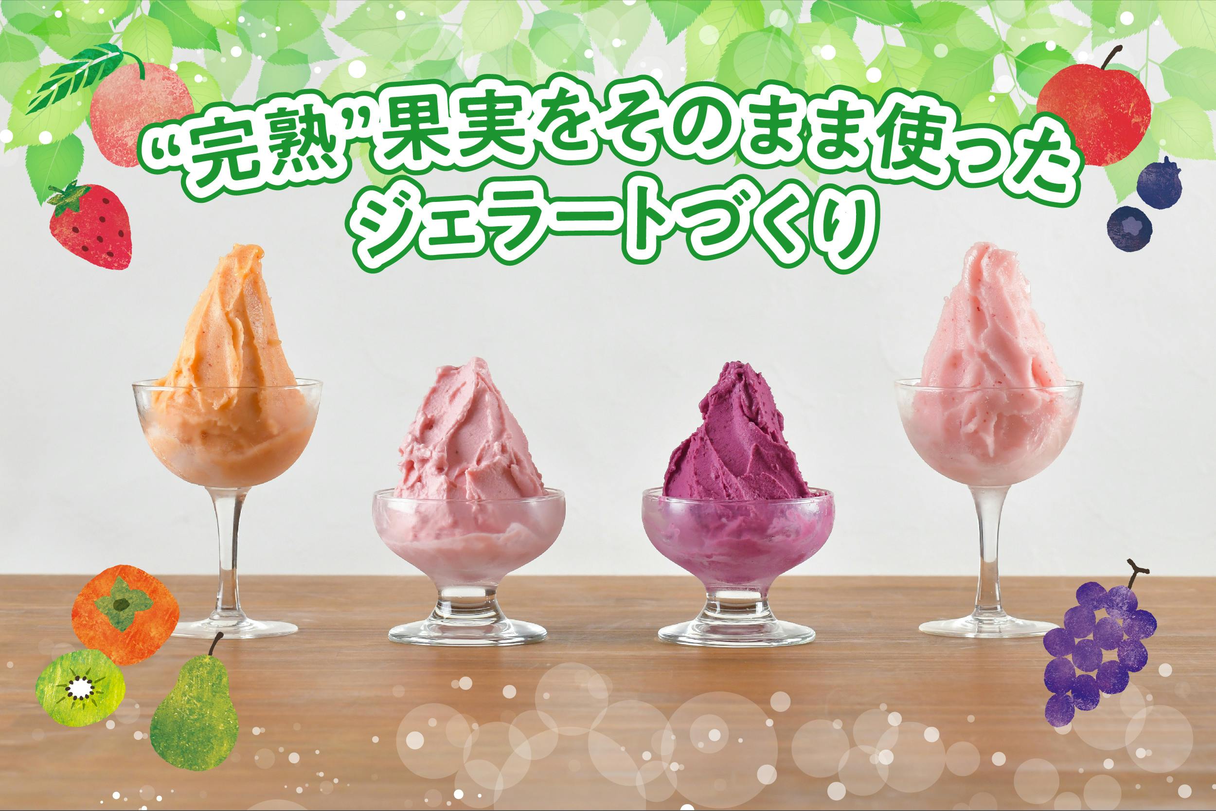 「完熟果実」をそのまま使ったジェラートづくり