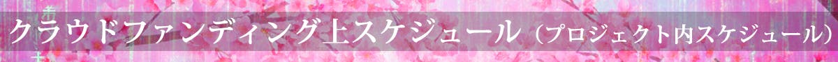 クラウドファンディング上スケジュール(プロジェクト内スケジュール)