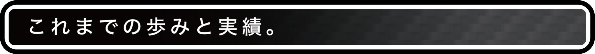これまでの歩みと実績。