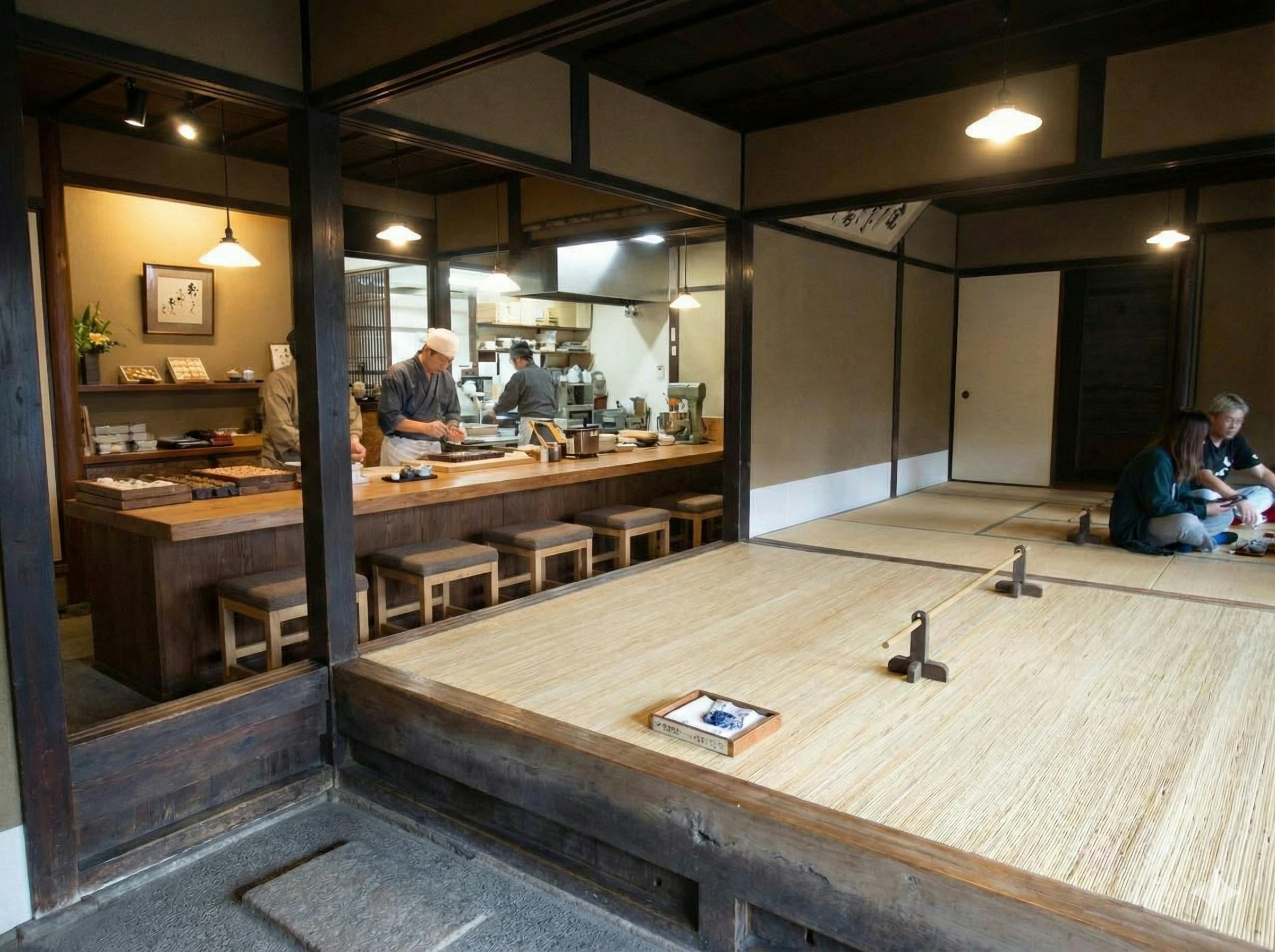 ガラス越しに職人のライブ調理が見える京都点心福の直売所改装イメージ。蒸したて焼売をその場で楽しめる点心見学茶屋