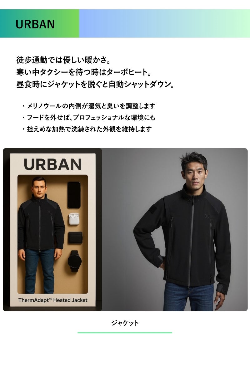 先端技術・精巧設計・融合素材で全天候対応！これ一つでOKの男心