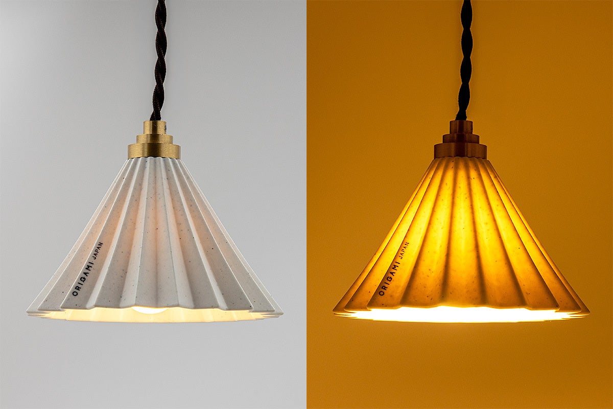 砕いて、還して、灯す。美濃焼から生まれたORIGAMI LAMP ReWork
