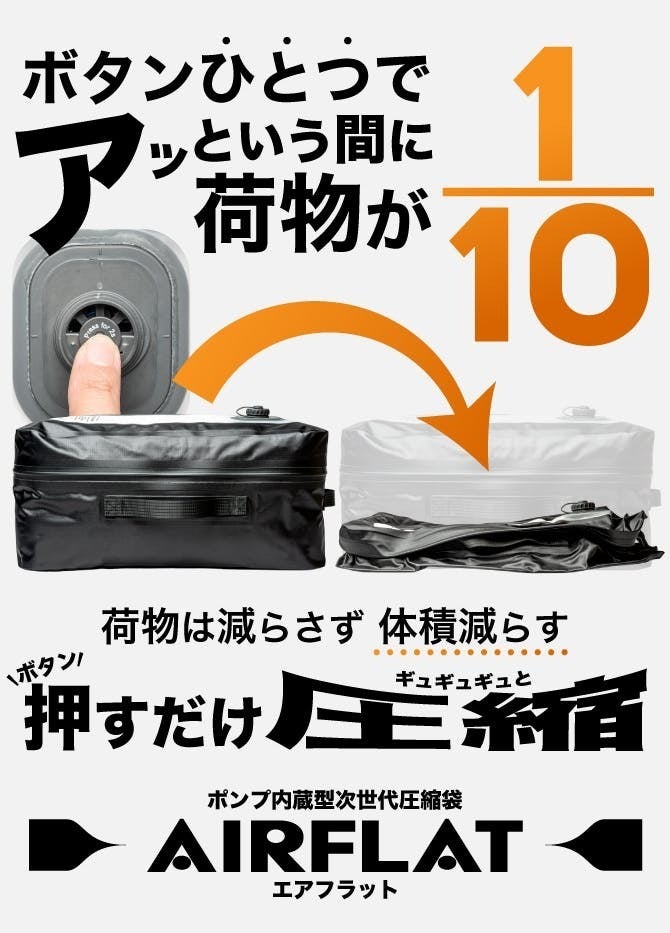 ◉Kc左1016 未使用保管品 aerless 真空圧縮バッグ 6点まとめ 旅の