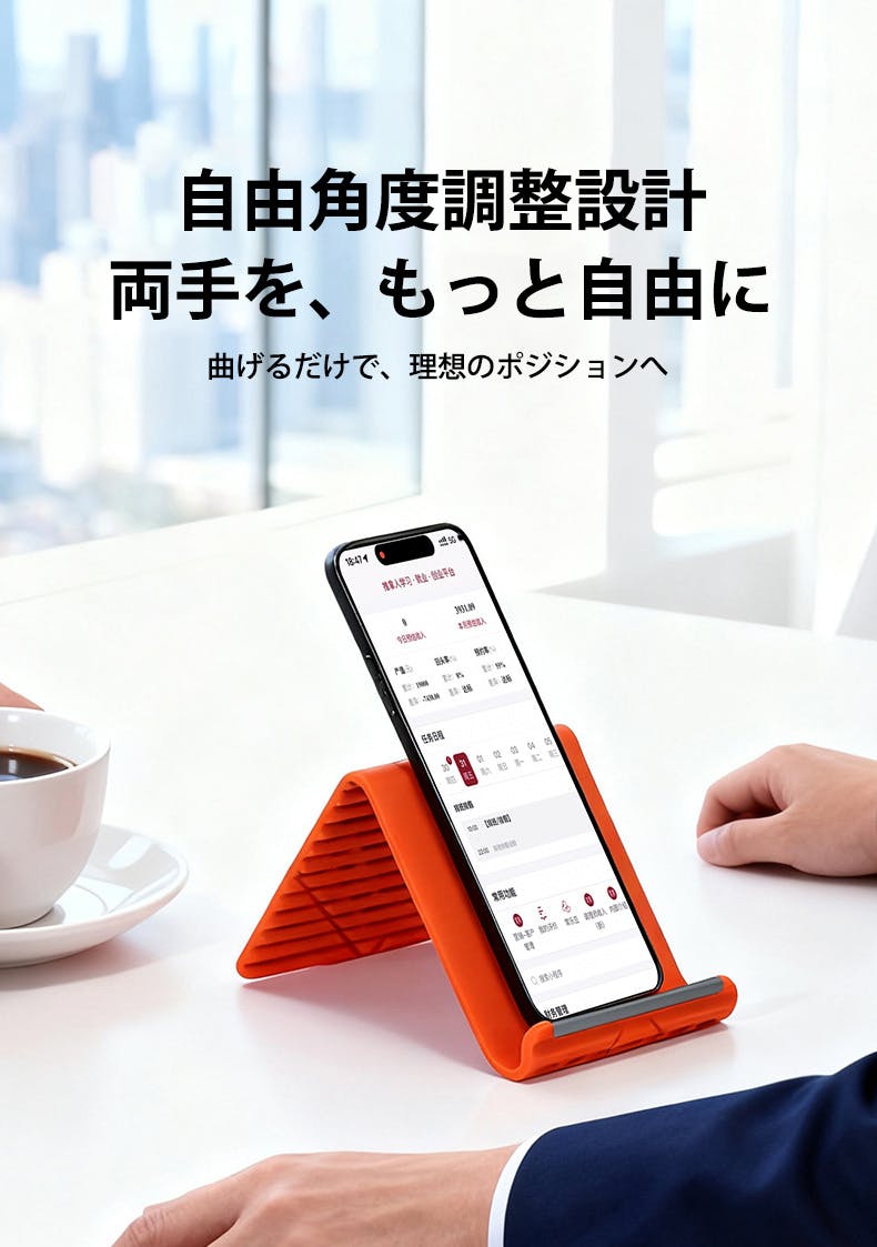 スマホスタンドの常識を覆す】思いどおりの角度に瞬時に固定！【SD1