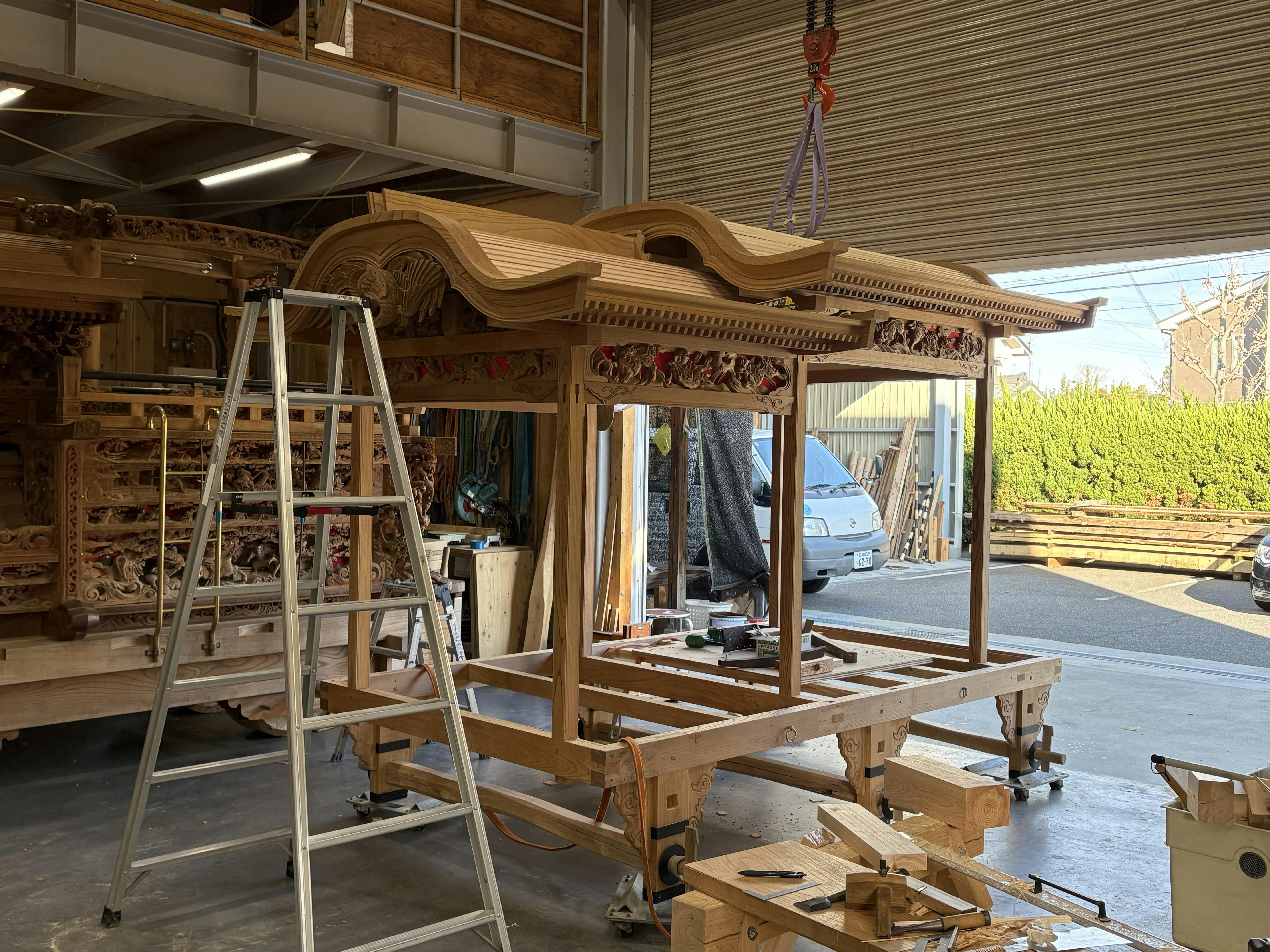 隅田八幡神社秋祭りで使われる下兵庫山車（だんじり）の修理費用を集め