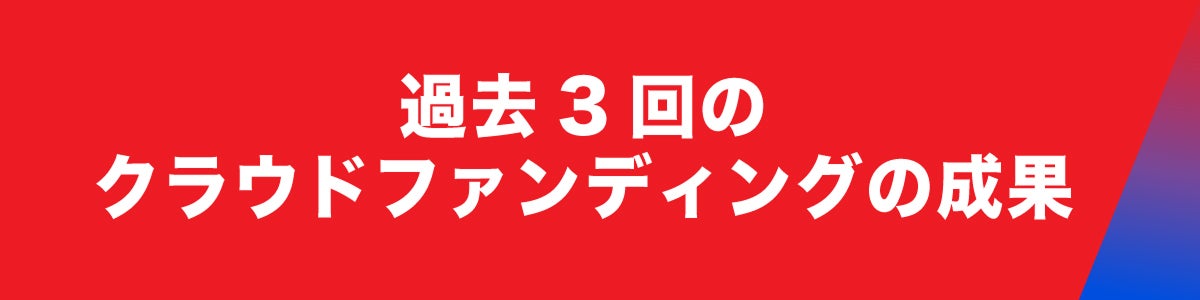 過去三回のクラウドファンディングの成果