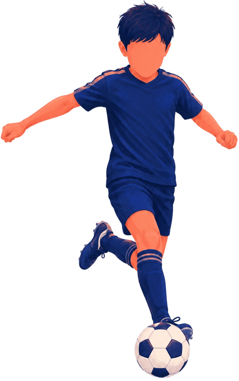 サッカー少年のイラスト