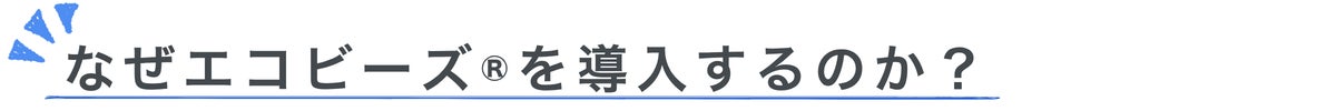 なぜエコビーズ®を導入するのか?