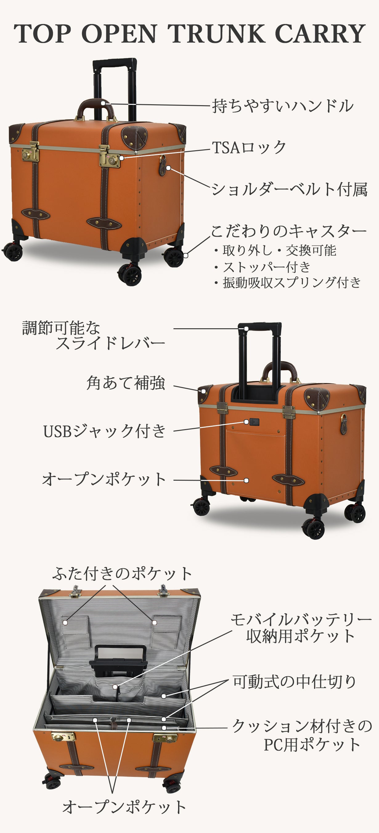 トップオープンで3秒で荷物を出し入れ！スマートさを極めたトランク