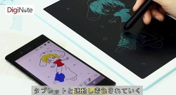 手書イラストがスマホと連動 本体保存も出来る電子タブレット Diginote Campfire キャンプファイヤー 手書イラストがスマホと連動 本体保存も出来る電子タブレット Diginote Campfire キャンプファイヤー
