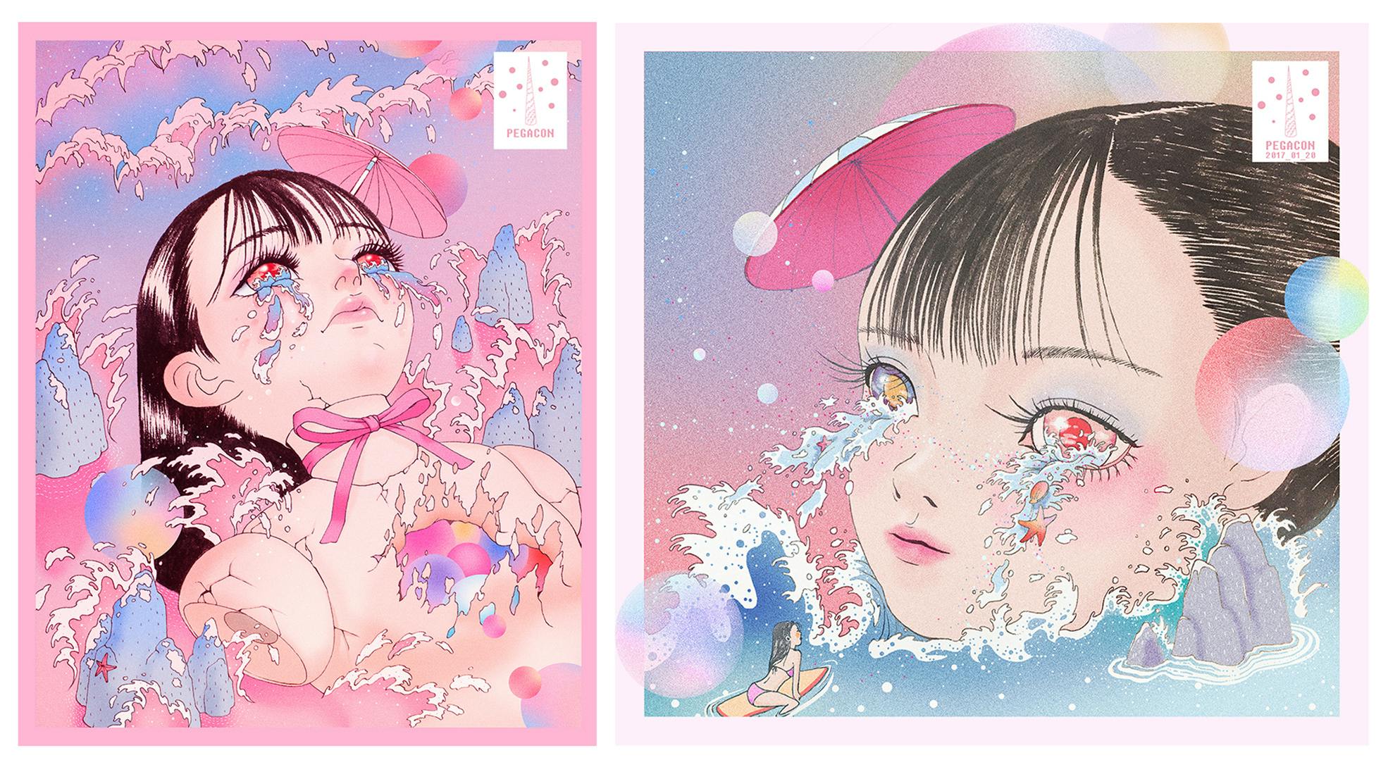 韓国人イラストレーター ペガコン イラストtシャツ グッズ日本初限定販売 Campfire キャンプファイヤー 韓国人イラストレーター ペガコン イラストtシャツ グッズ日本初限定販売 Campfire キャンプファイヤー