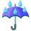 :傘と雨粒: