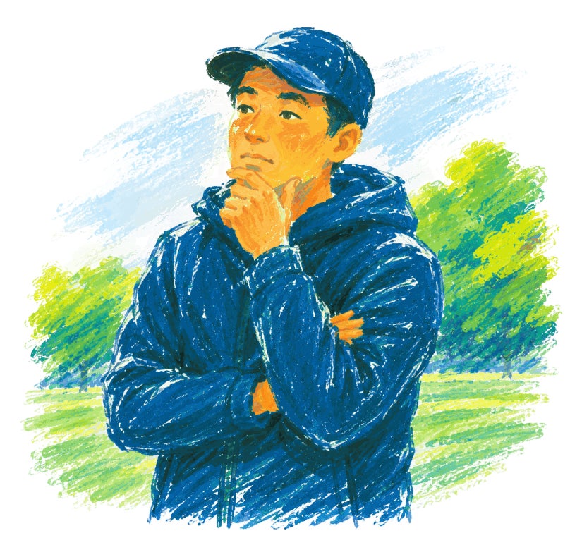 悩む監督・コーチのイラスト