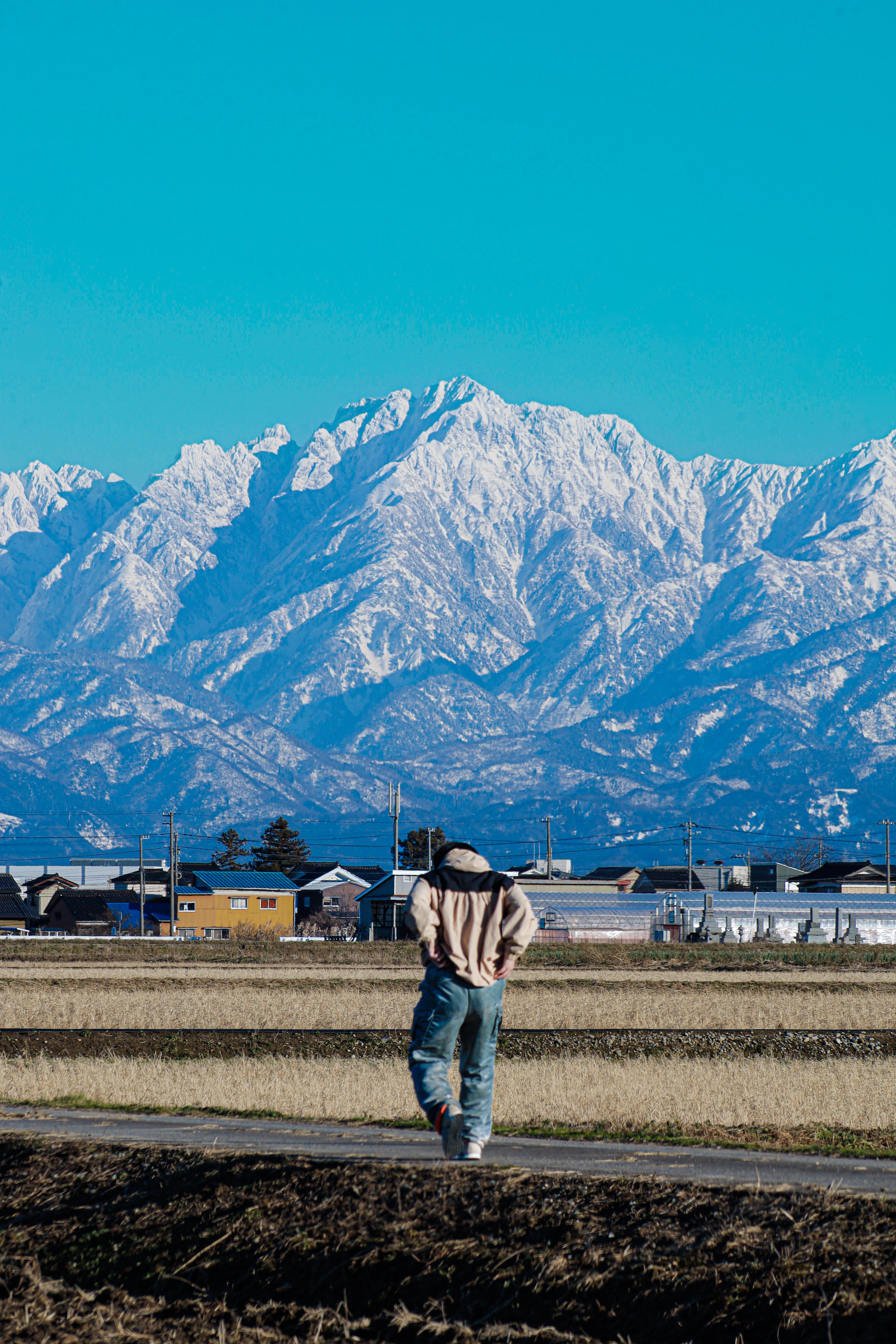 自分で撮影。立山連峰。